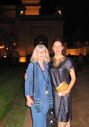 Dana and Rose at the   Palace, Hyderabad